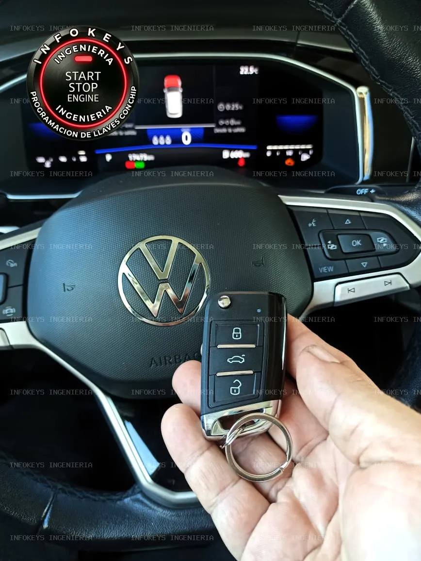 Copia de Llave Volkswagen Nivus 2023: Ingeniería 5C y Desbloqueo de Seguridad SFD en Chile